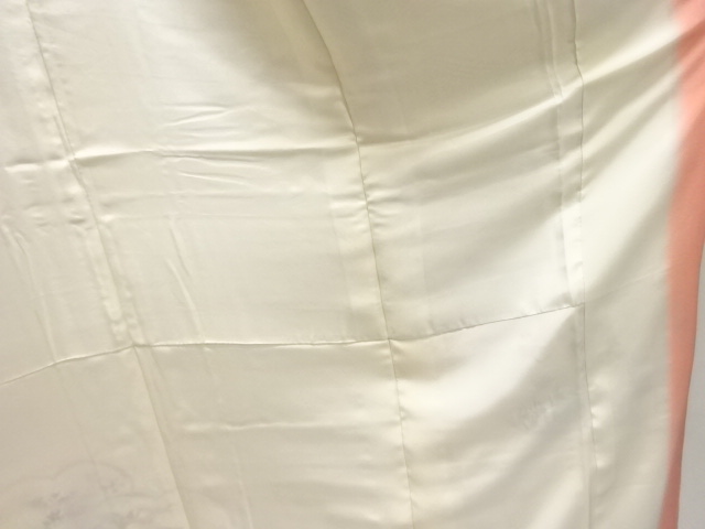  未使用品　波に花・鴛鴦模様刺繍訪問着